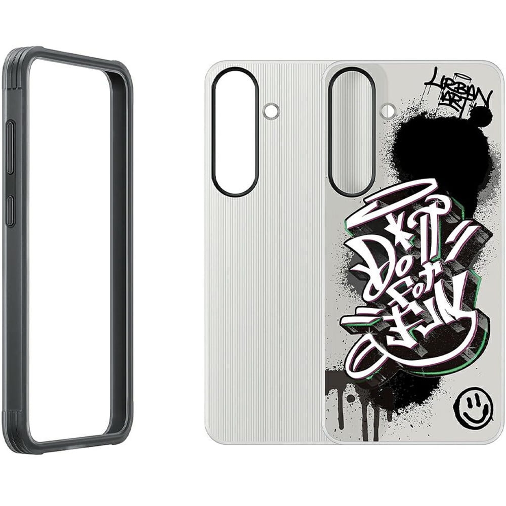 Image of Etui Samsung FlipSuit do Galaxy S25, czarne z wymienną płytką