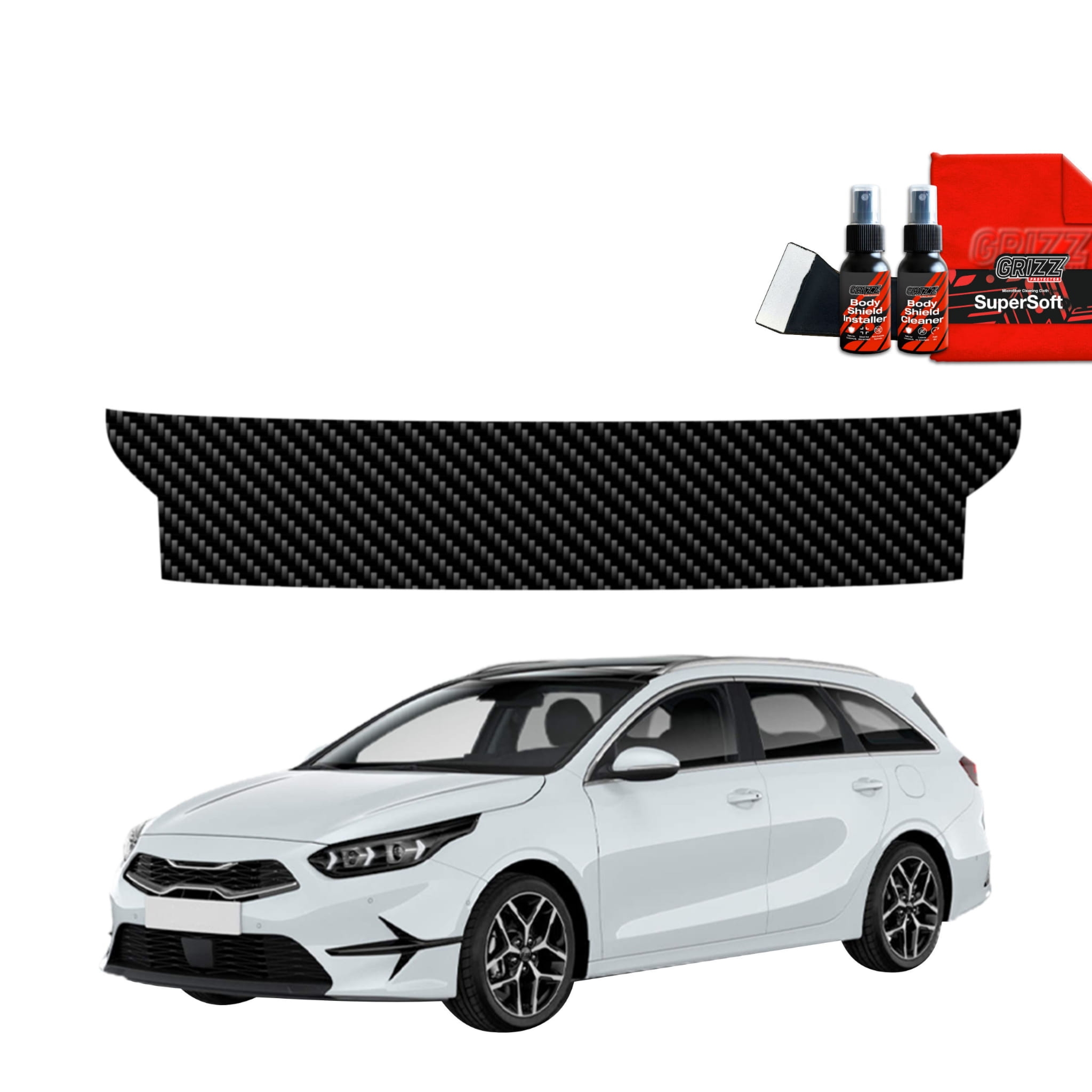 Folia karbonowa Grizz Protector na próg bagażnika do Kia Ceed SW Kombi (2021-2025)