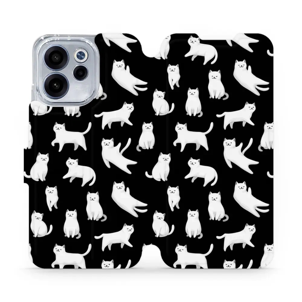 Etui z klapką do Oppo Reno 15 F, Mobiwear Book, kotki luna