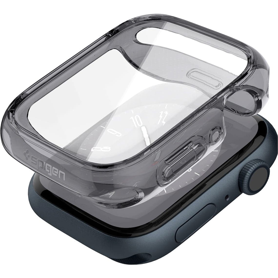 Image of Etui z osłoną ekranu Spigen Ultra Hybrid do Apple Watch 9 / 8 / 7 41 mm, przezroczysto-szare