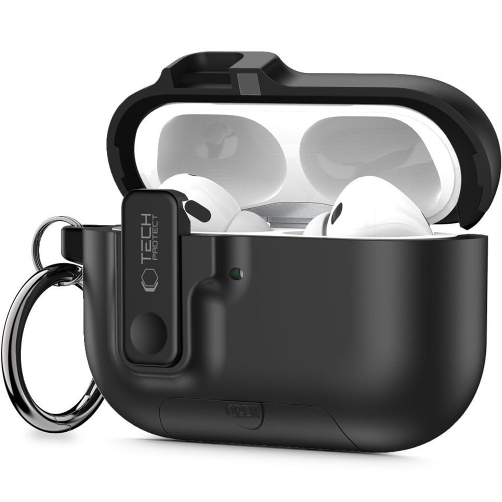 Etui Tech-Protect Slim Hook do Apple AirPods Pro 3, czarne