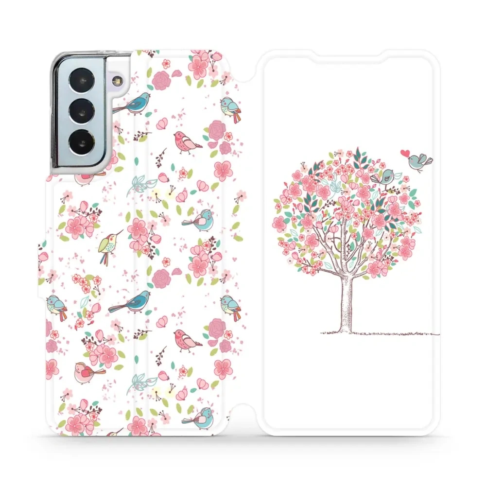 Etui z klapką do Galaxy S21 Plus, Mobiwear Book, różowy gaj