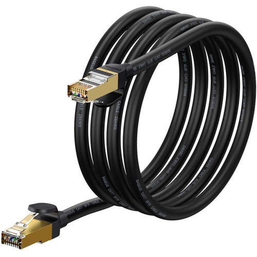 Image of Kabel sieciowy Baseus Speed Seven RJ45, 10Gbps, 2m, czarny