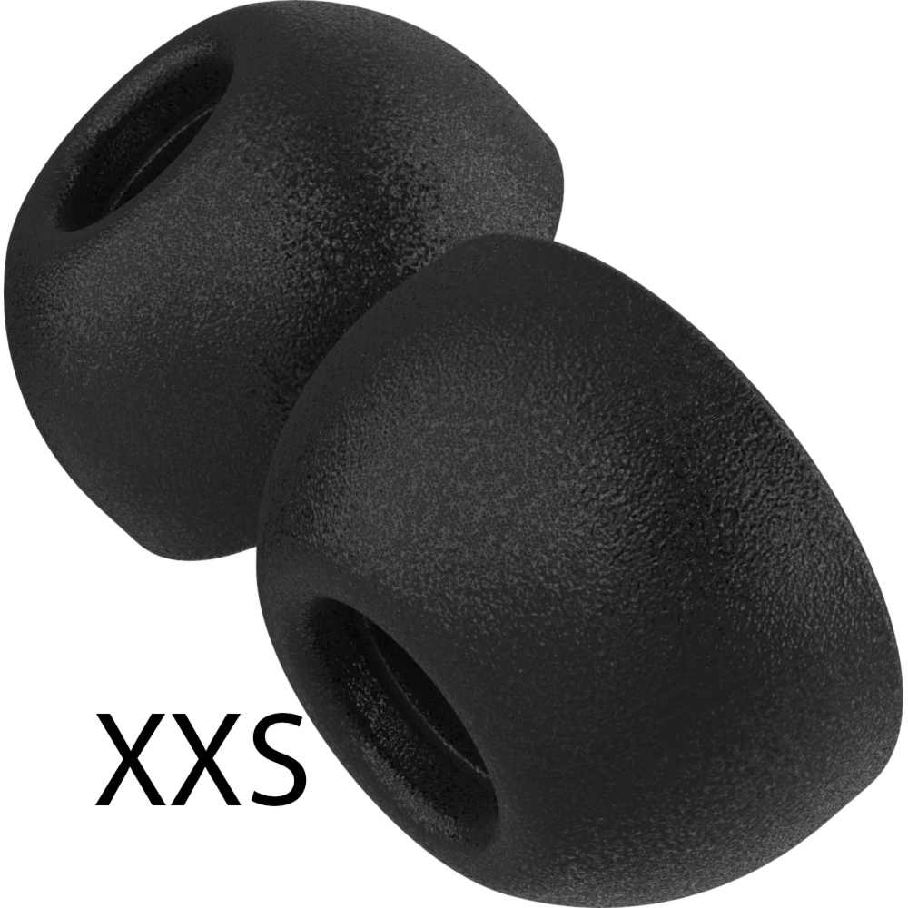 Wkładki douszne o rozmiarze XXS, Fixed Plugs Pro do AirPods Pro 3, czarne, 2 zestawy