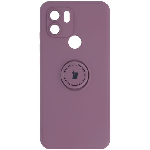 Image of Etui Bizon Case Silicone Ring do Redmi A1, ciemnofioletowe