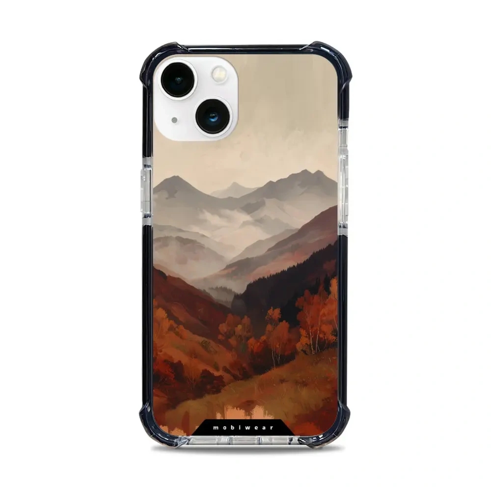 Etui ochronne do iPhone 13 do MagSafe, Mobiwear Elite Bumper, mglista dolina w górach
