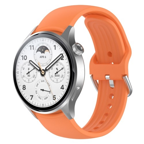 Image of Pasek Bizon Strap Watch Silicone Pro do Xiaomi Watch S1 Pro, pomarańczowy