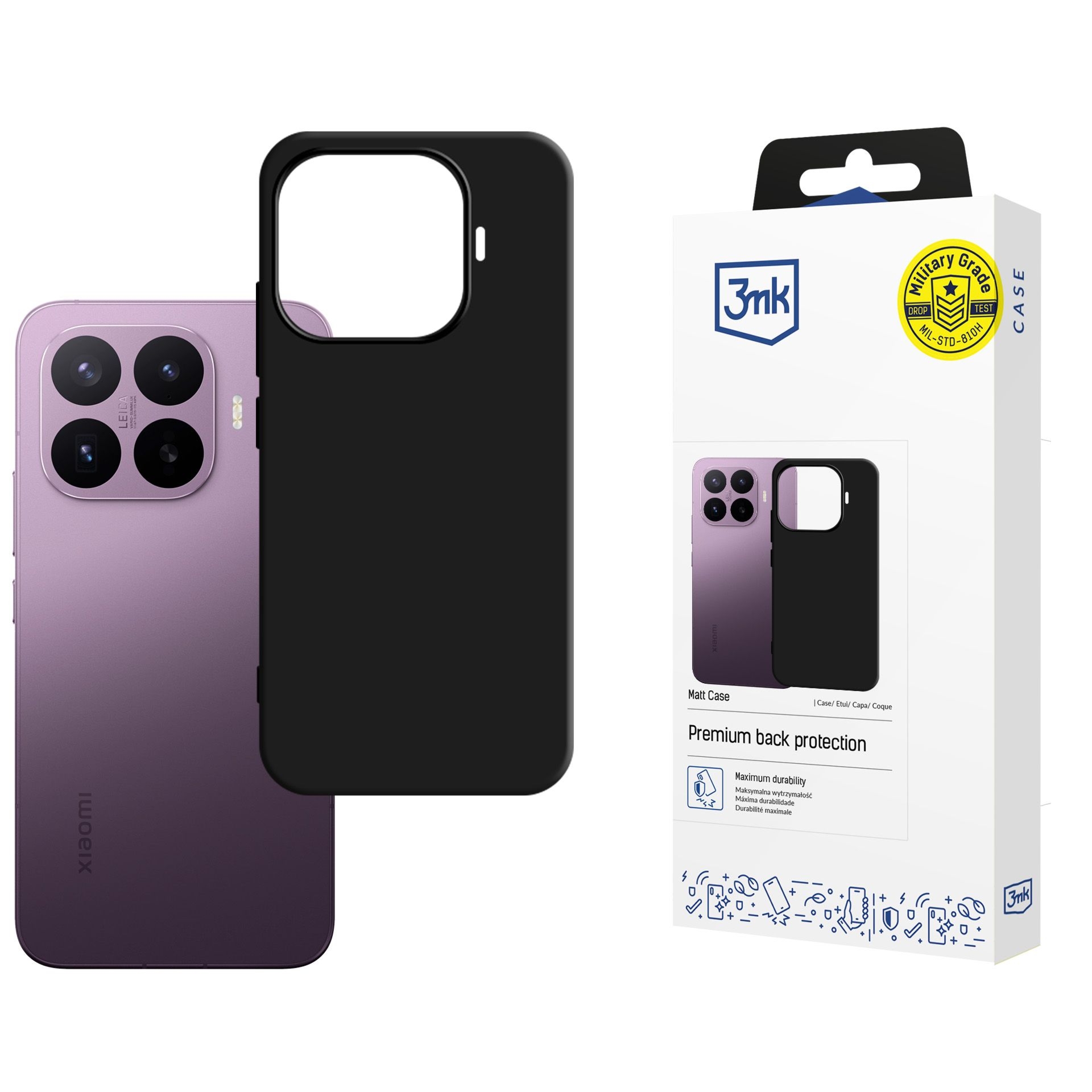 Etui 3mk Matt Case do Xiaomi 17T Pro, czarne matowe