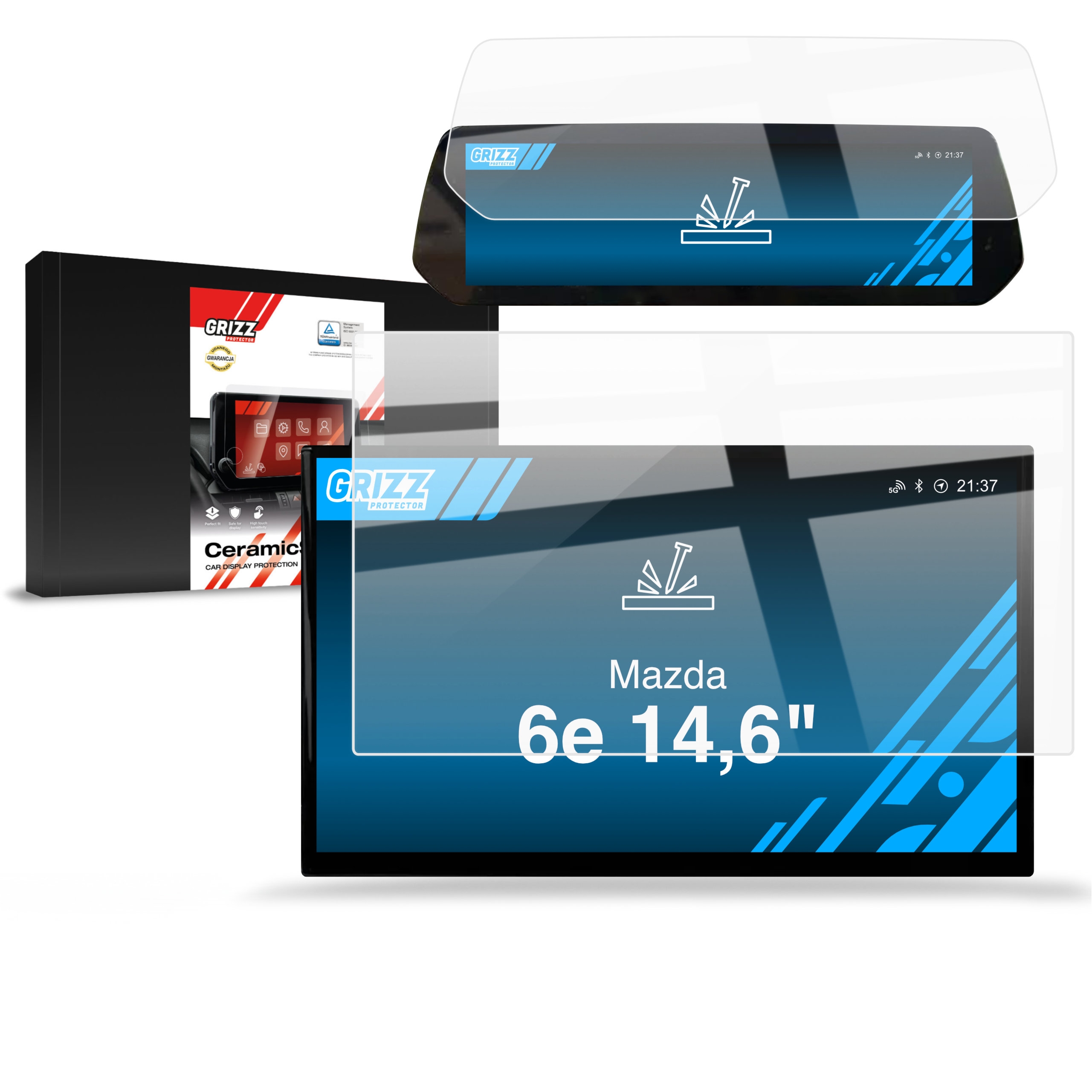 2w1 Folia ceramiczna Grizz Protector do Mazda 6e 14,6″ (2026)