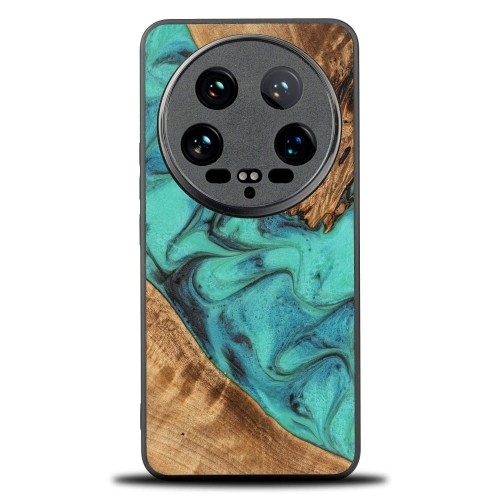 Image of Drewniane etui Bewood Unique - Turquoise do Xiaomi 14 Ultra