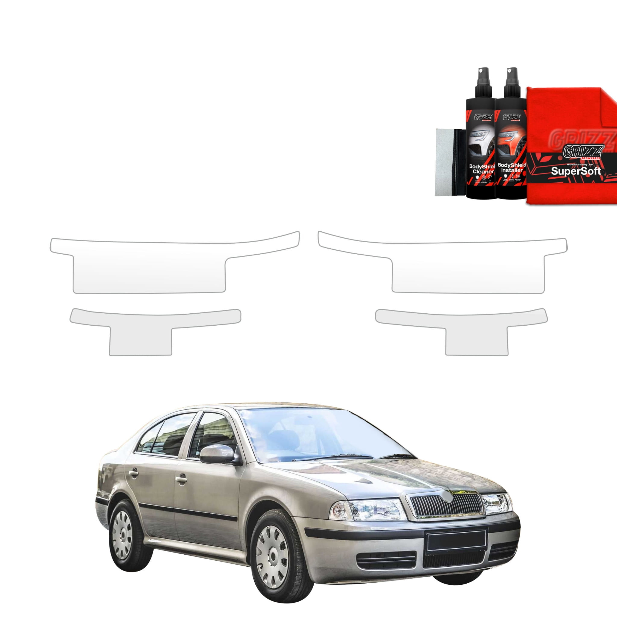 4w1 Folia ochronna na progi Grizz Protector do Skoda Octavia (1996-2010)