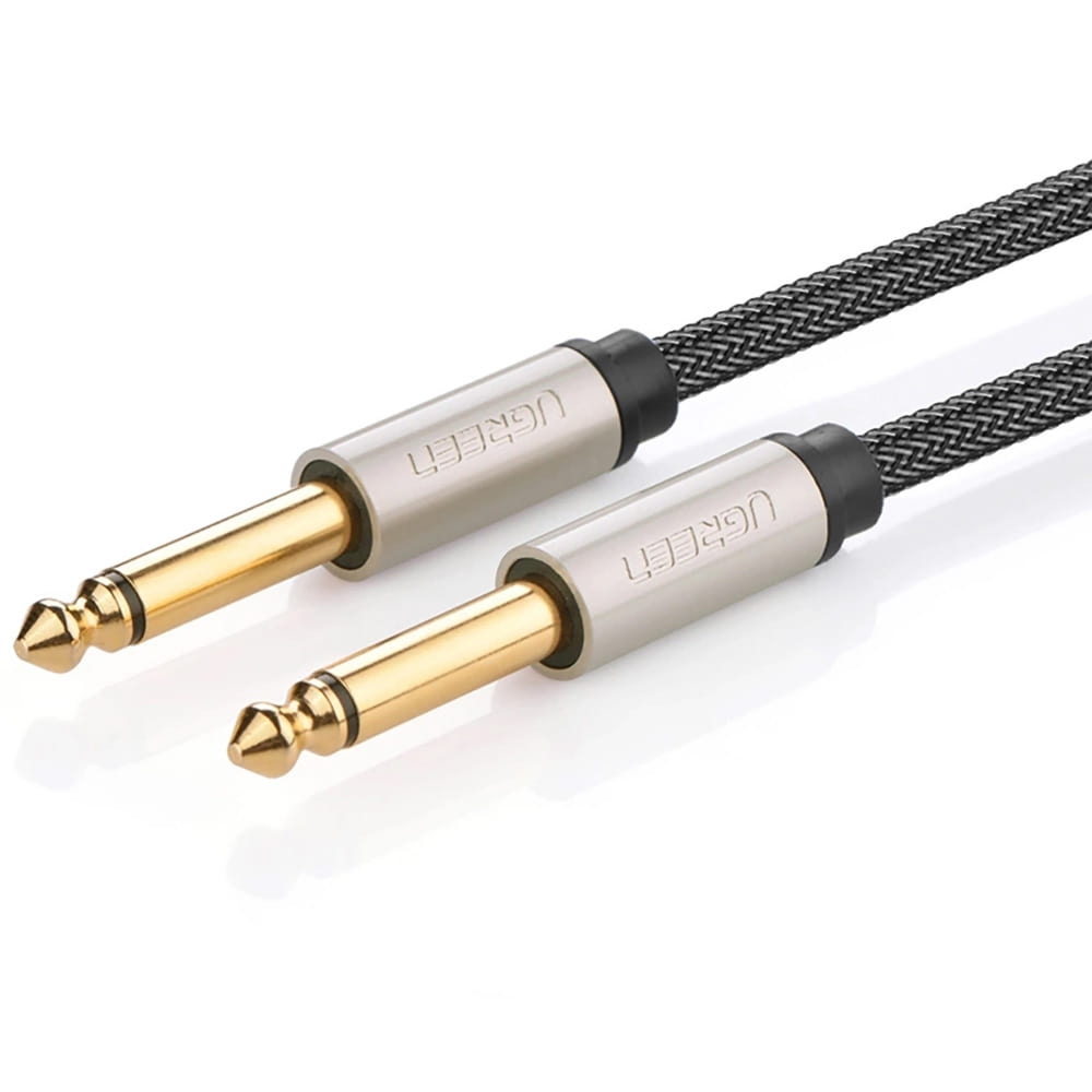 Kabel audio Ugreen AV128 jack 6,35mm (2x męski), 3m, czarno-szary