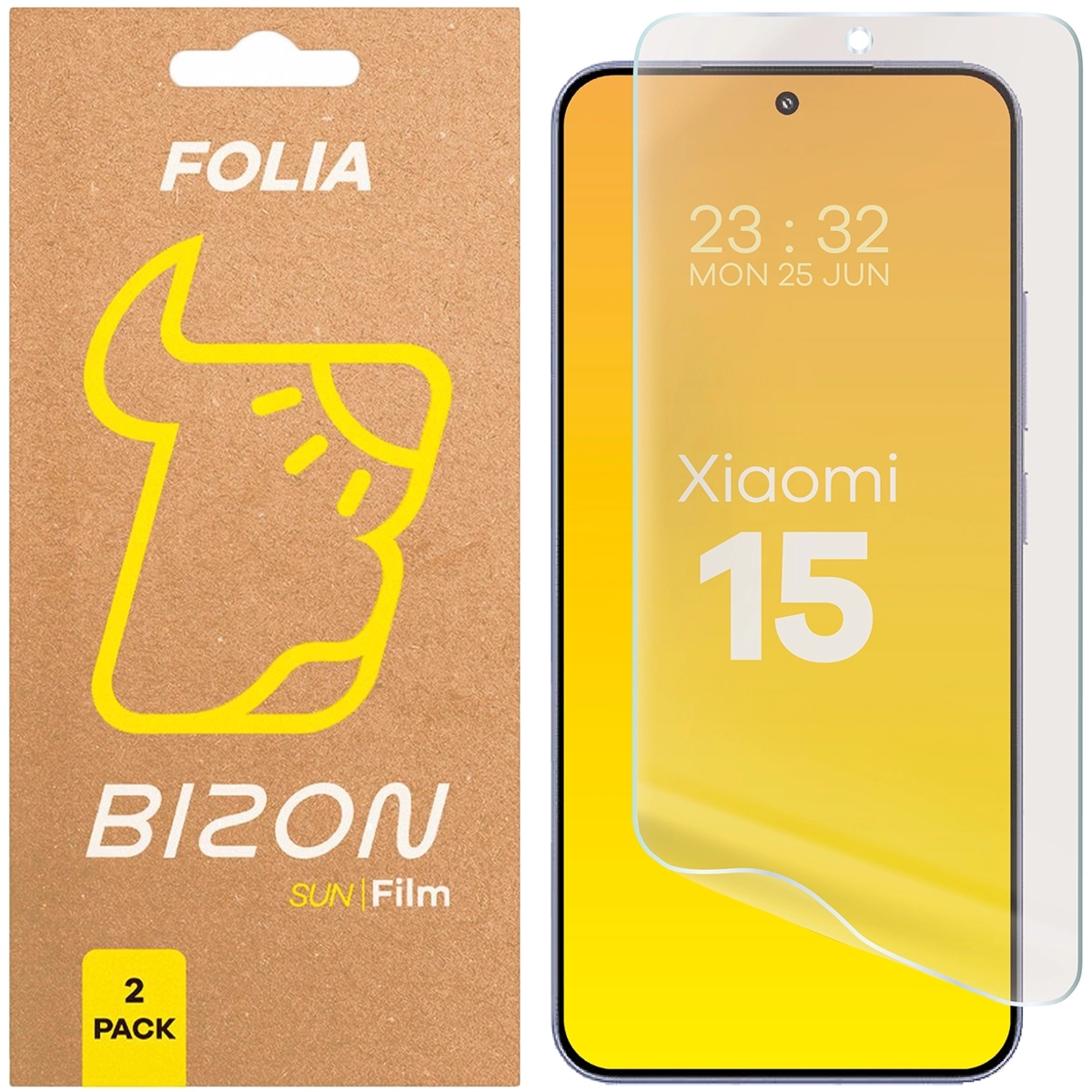 Folia matowa Bizon Film Sun Duo do Xiaomi 15, 2 sztuki