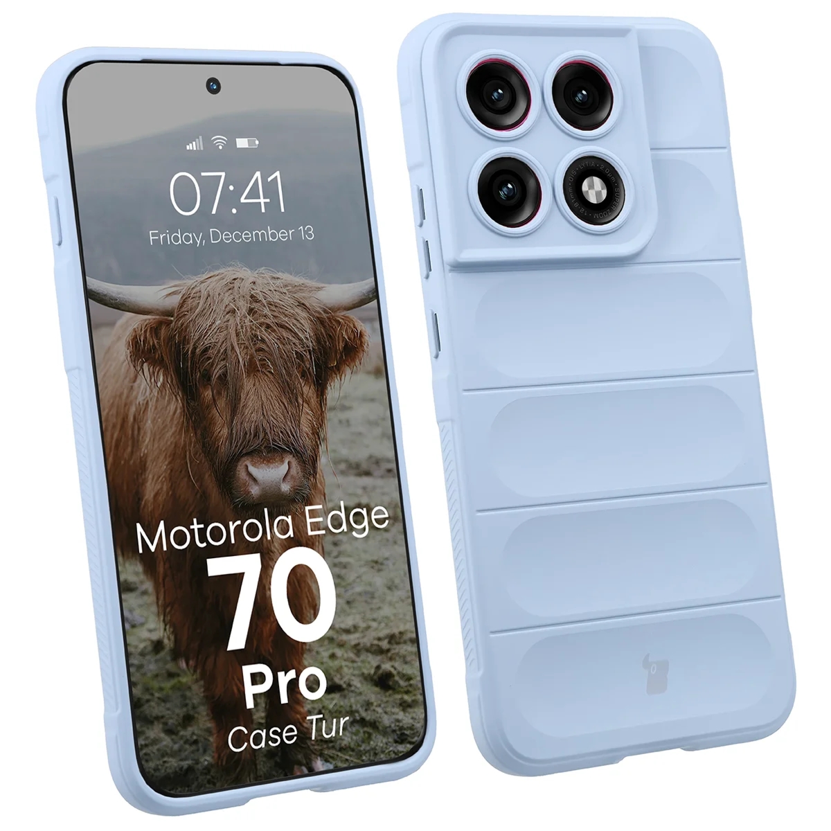 Pancerne etui Bizon Case Tur do Motorola Edge 70 Pro, jasnoniebieskie