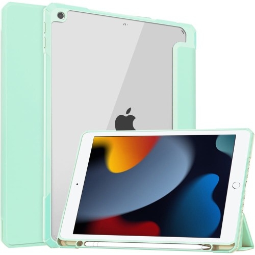 Image of Etui Bizon Case Tab Clear Matt do Apple iPad 9/8/7 10.2 2021/2020/2019, miętowe