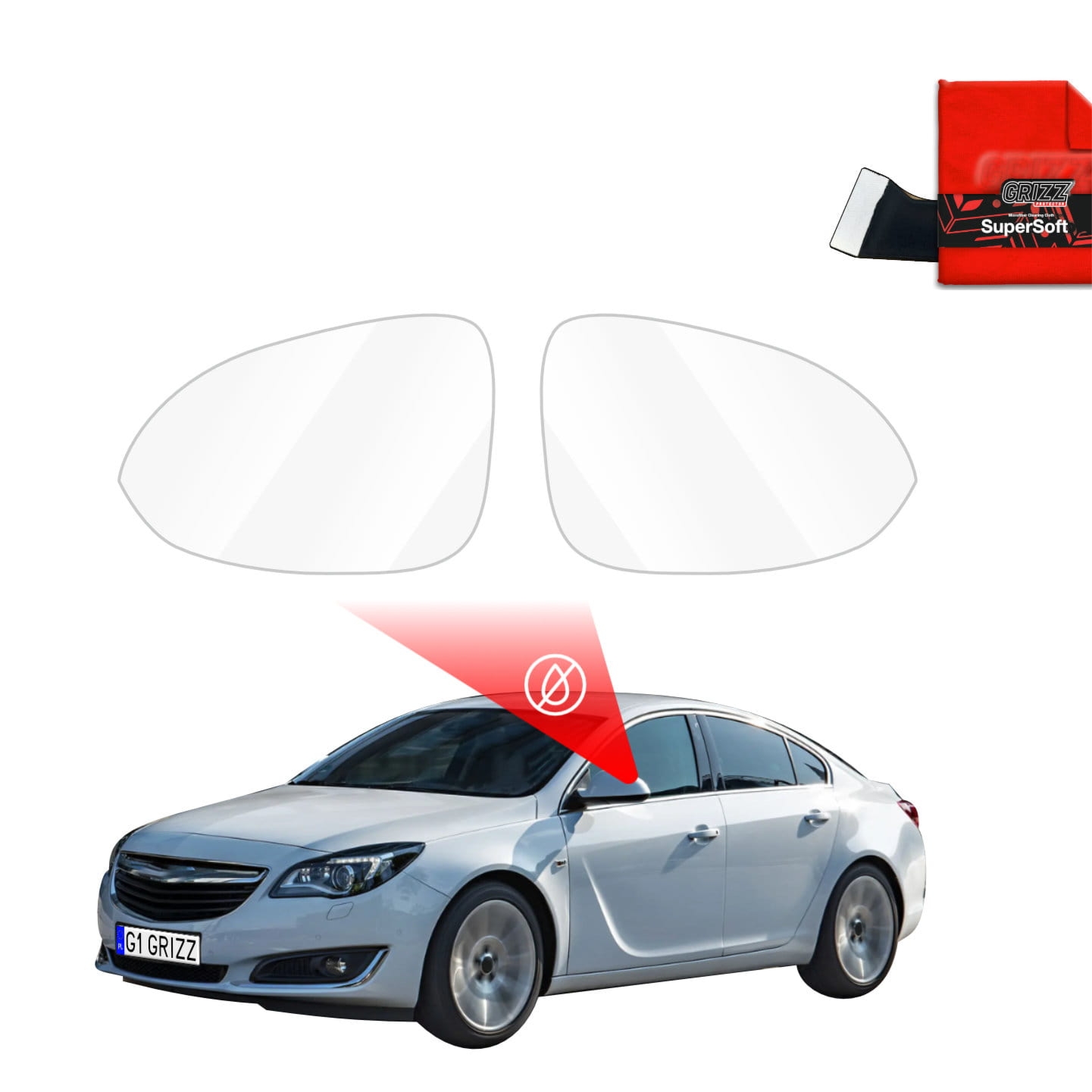 Folia przeciwdeszczowa Grizz Protector na lusterka do Opel Insignia Sedan Facelifting (2013-2017)