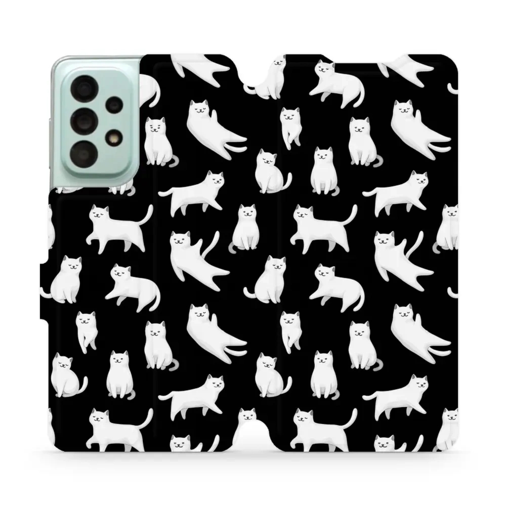 Etui z klapką do Galaxy A33 5G, Mobiwear Book, kotki luna