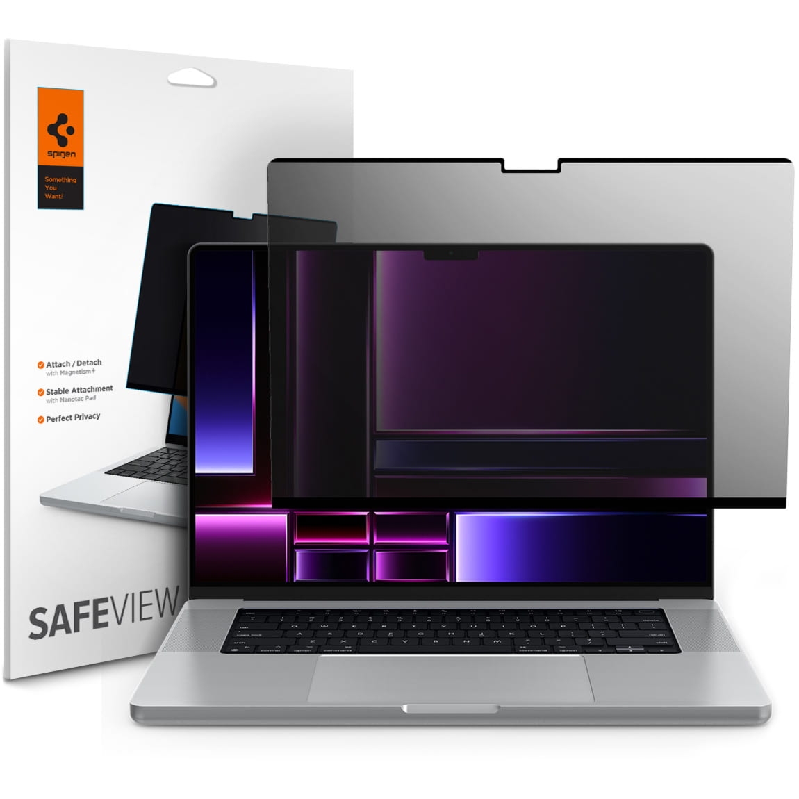 Folia prywatyzująca Spigen SafeView Privacy Filter do MacBook Pro 16″ 2021-2026
