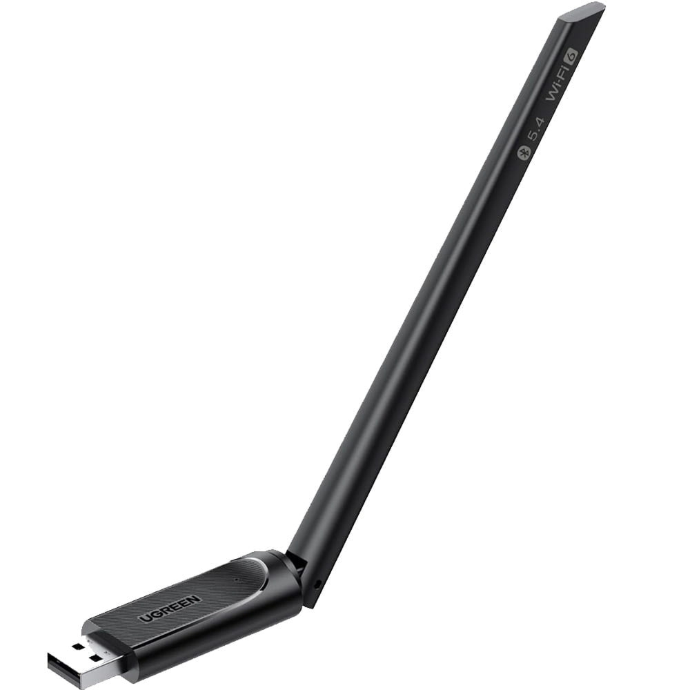 OUTLET: Adapter bezprzewodowy Ugreen CM845 z anteną WiFi 6 / Bluetooth 5.4 do portu USB-A, 600 Mb/s, czarny