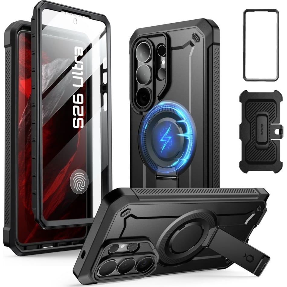 Etui pancerne Supcase UB Pro MagSafe SP+noSP do Galaxy S26 Ultra, czarne
