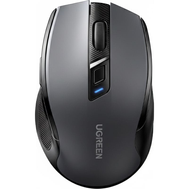 Myszka bezprzewodowa ergonomiczna Ugreen MU006S, Bluetooth, 2.4GHz USB-A, 4000 DPI, czarna