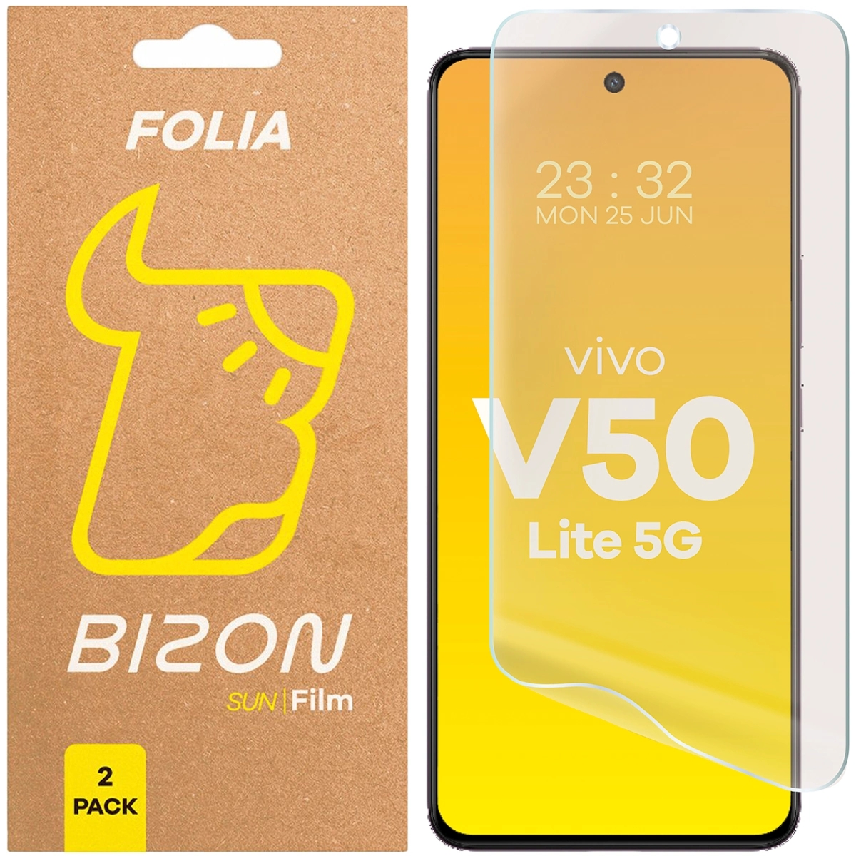 Folia matowa Bizon Film Sun Duo do Vivo V50 Lite 5G, 2 sztuki