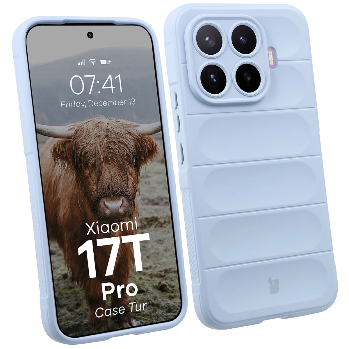 Pancerne etui Bizon Case Tur do Xiaomi 17T Pro, jasnoniebieskie