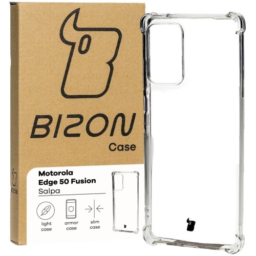 Image of Elastyczne etui Bizon Case Salpa do Motorola Edge 50 Fusion, przezroczyste