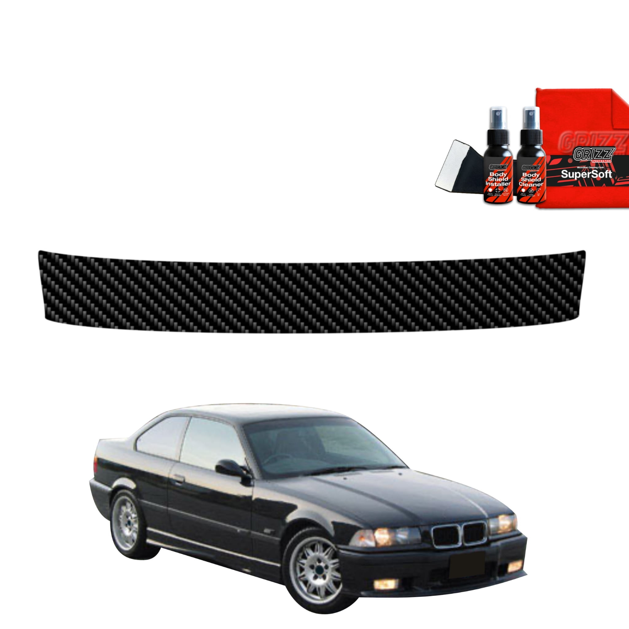 Folia karbonowa Grizz Protector na próg bagażnika do BMW 3 E36 Coupe (1991-1999)