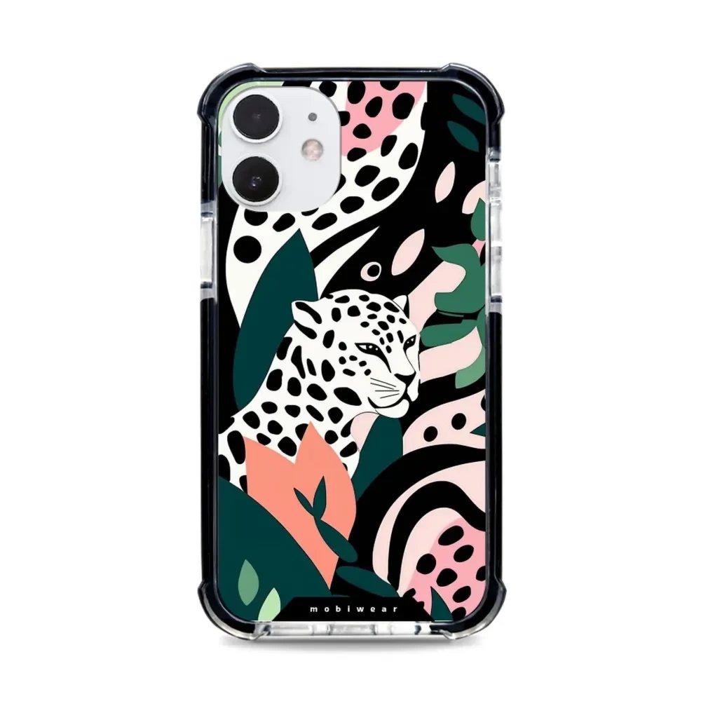 Etui ochronne do iPhone 12 do MagSafe, Mobiwear Elite Bumper, tropikalny gepard
