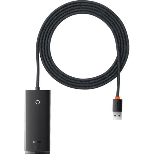 Image of Hub, adapter Baseus Lite Series USB na 4x USB 3.0 i USB-C, 2m, czarny
