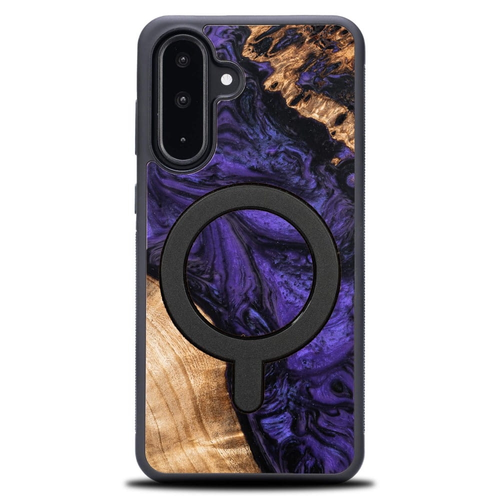 Image of Drewniane etui do Galaxy A26 5G, Bewood Unique Violet do MagSafe