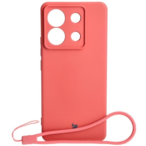 Image of Etui Bizon Case Silicone Sq do Xiaomi Poco X6 / Xiaomi Redmi Note 13 Pro 5G, brudny róż