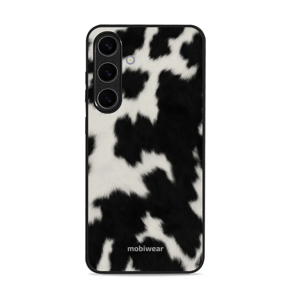 Etui ochronne do Galaxy S25 Plus, Mobiwear Glossy Case, krowie futerko