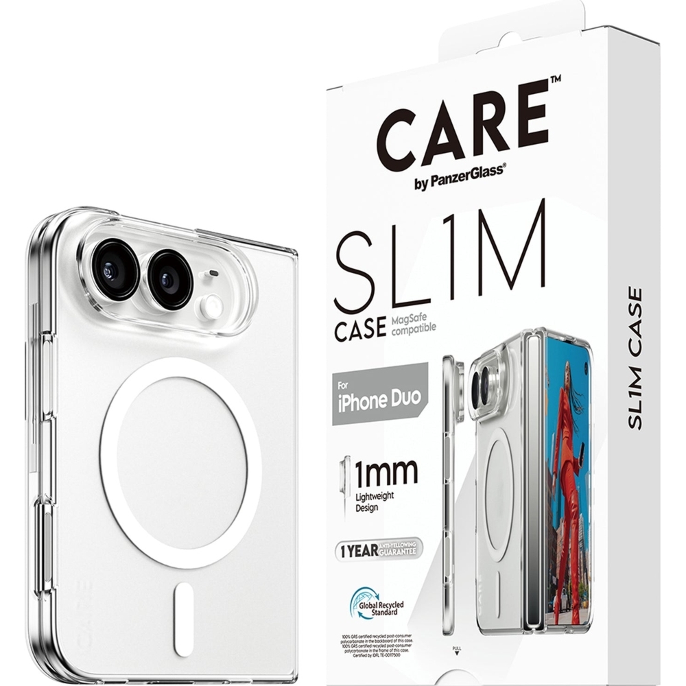 Etui CARE by PanzerGlass SL1M do MagSafe do iPhone Duo, przezroczyste