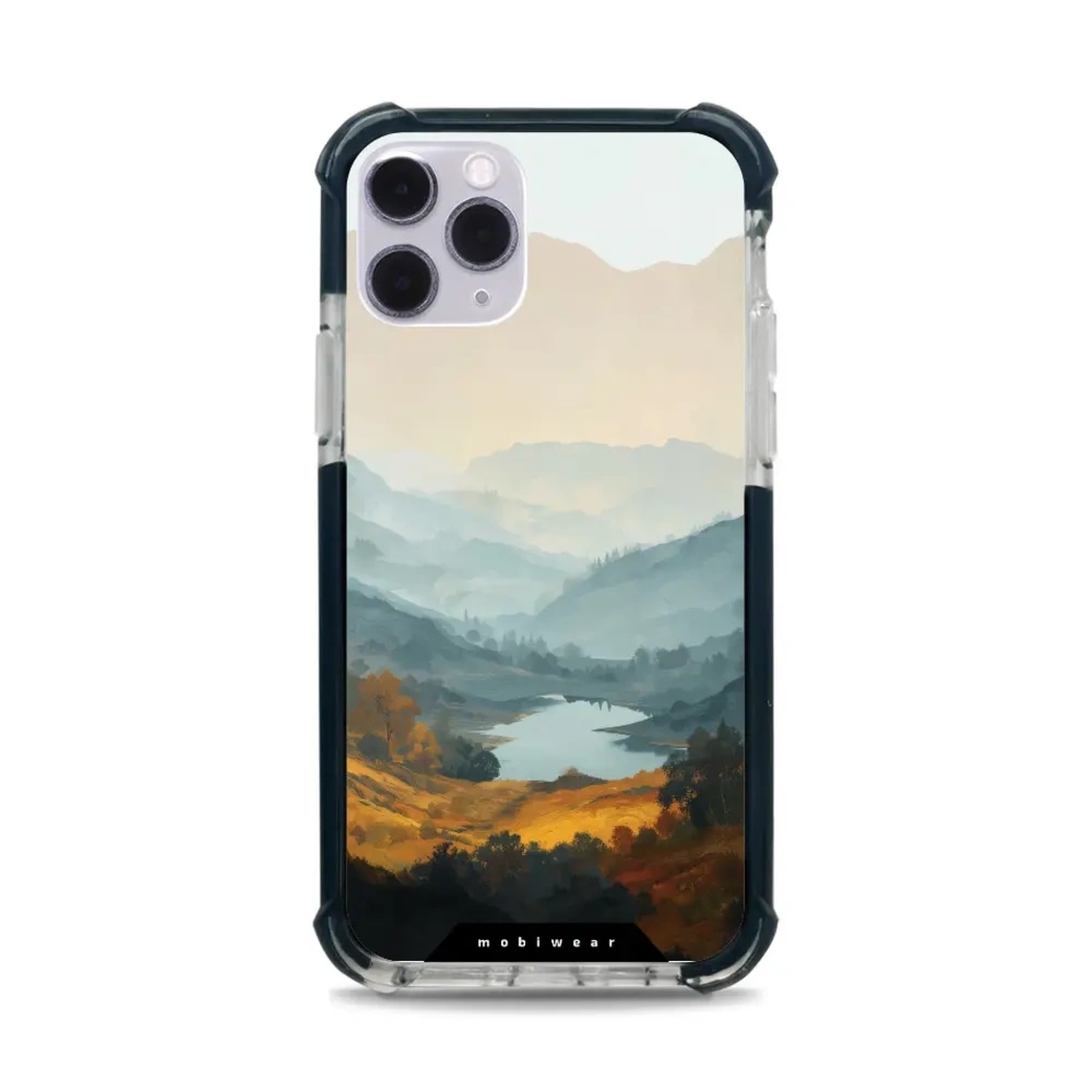 Etui ochronne do iPhone 11 Pro do MagSafe, Mobiwear Elite Bumper, jezioro w dolinie