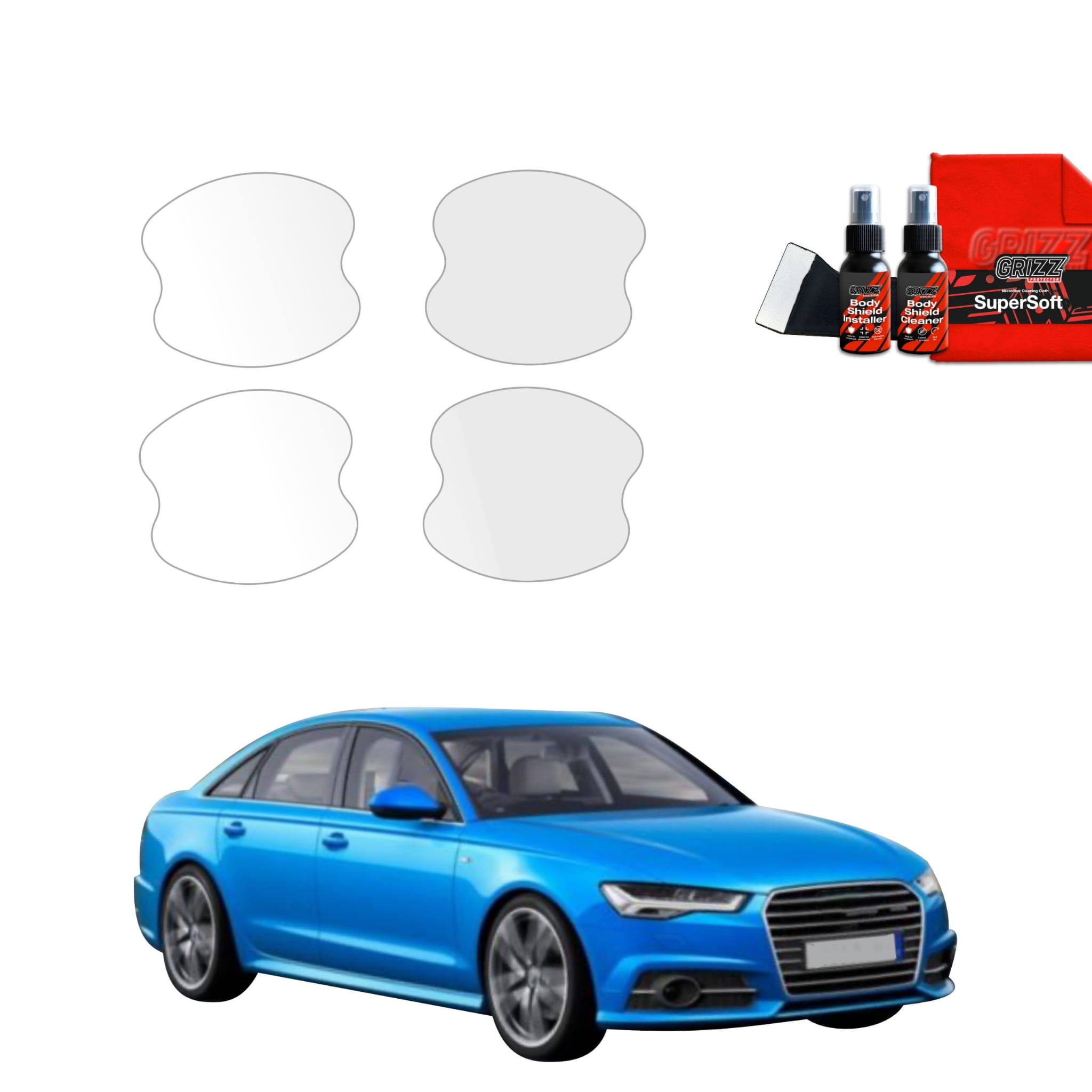 4w1 Folia ochronna pod klamki Grizz Protector do Audi A6 C7 Sedan Facelifting (2014-2018)