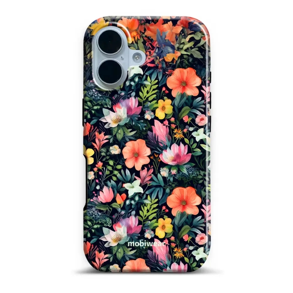 Etui ochronne do iPhone 17, Mobiwear Elite Pro, kolorowo-kwieciste