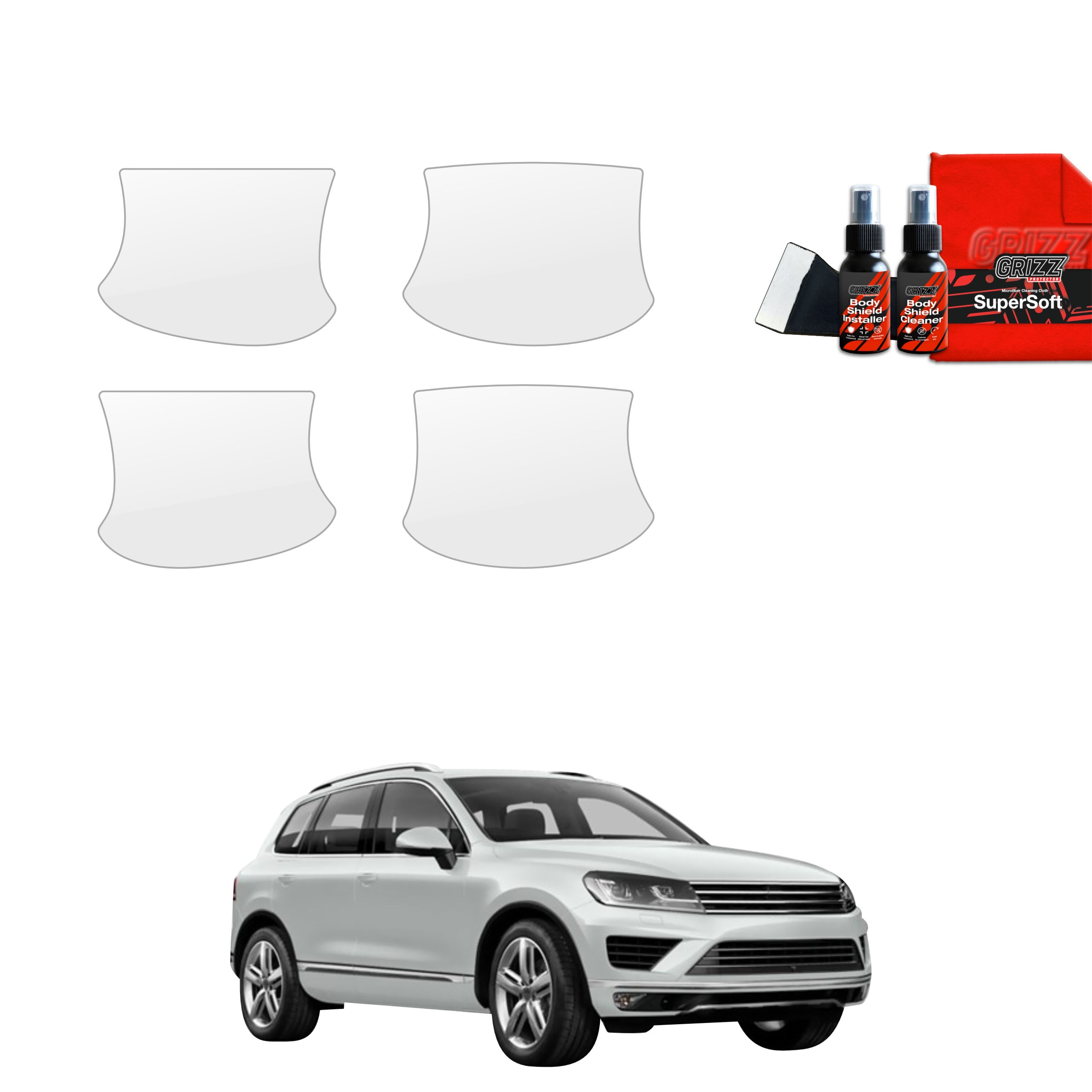 4w1 Bezbarwna folia ochronna Grizz Protector pod klamki Volkswagen Touareg (2014-2018)
