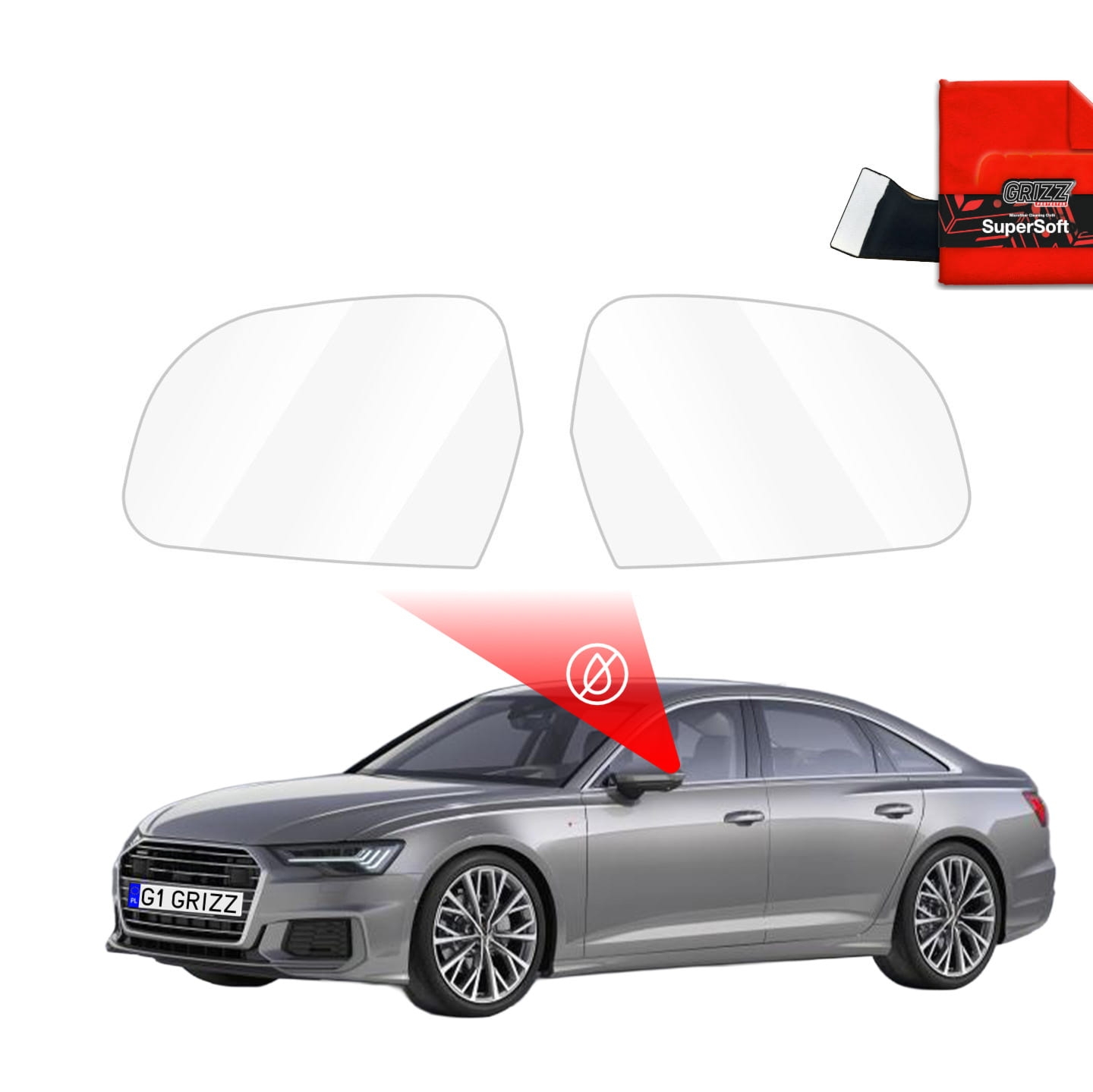 Folia przeciwdeszczowa Grizz Protector na lusterka do Audi A6 C8 (2018-2024)
