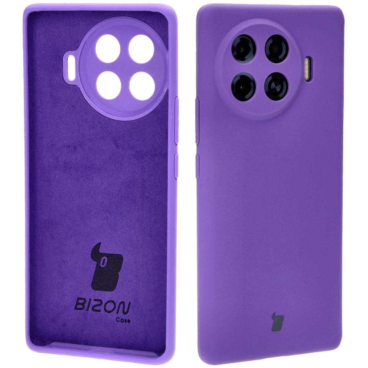 Image of Silikonowe etui Bizon Soft Case do Tecno Spark 20 Pro+, fioletowe