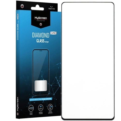 Image of Szkło MyScreen Diamond Lite Glass Edge Full Glue do Motorola Edge 30 Pro / X30, czarna ramka