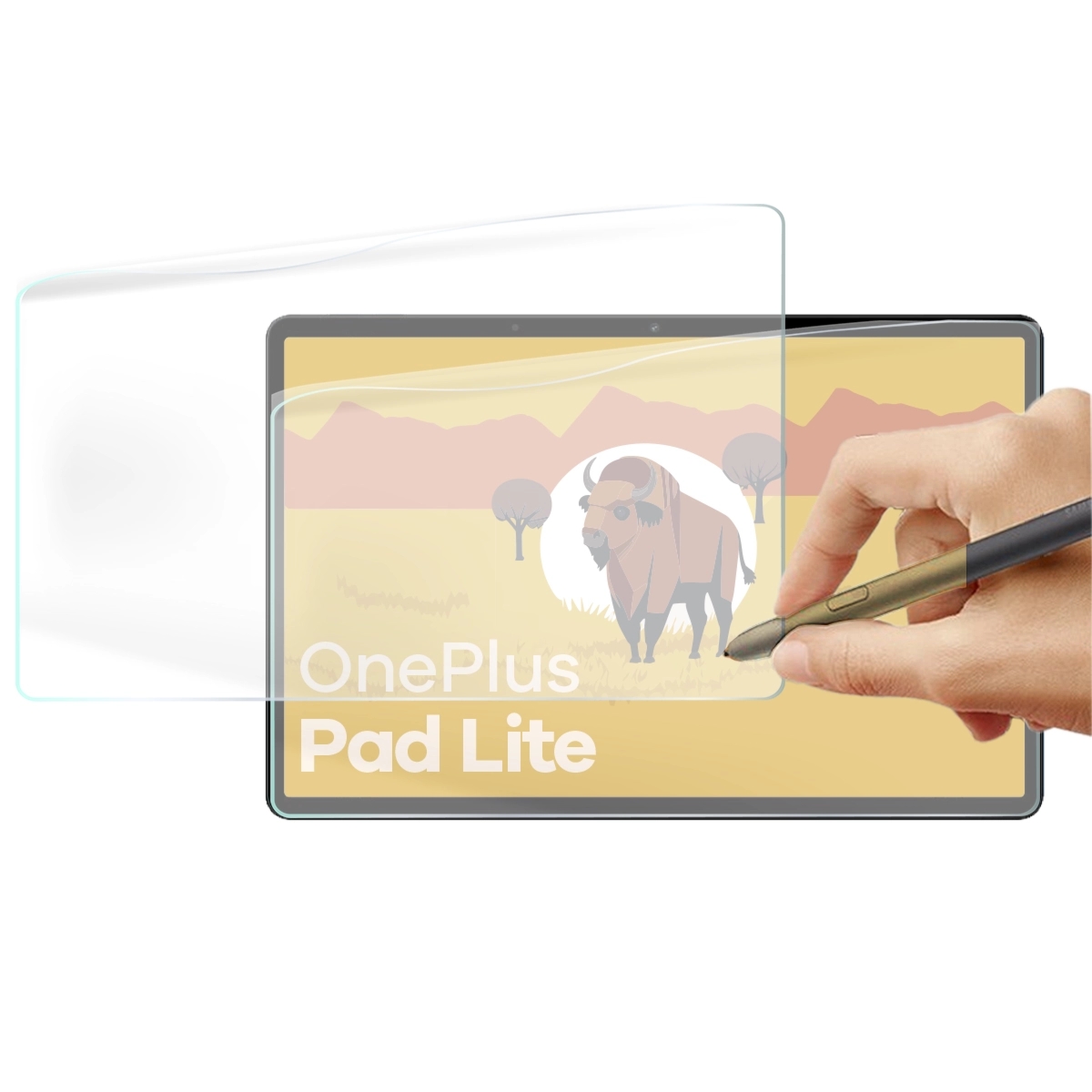 Folia imitująca papier Bizon Film Tab Papirus Duo do OnePlus Pad Lite, 2 sztuki