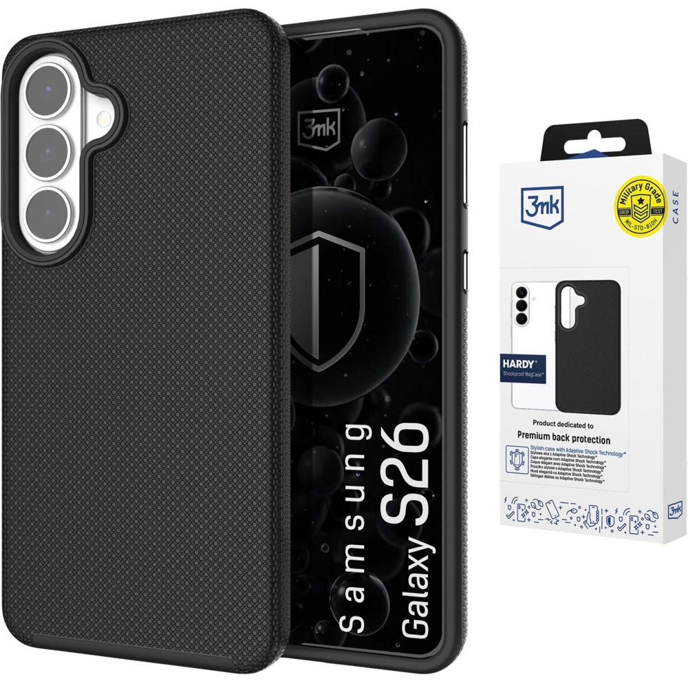 Etui 3mk Hardy Shockproof MagCase do MagSafe do Galaxy S26, czarne