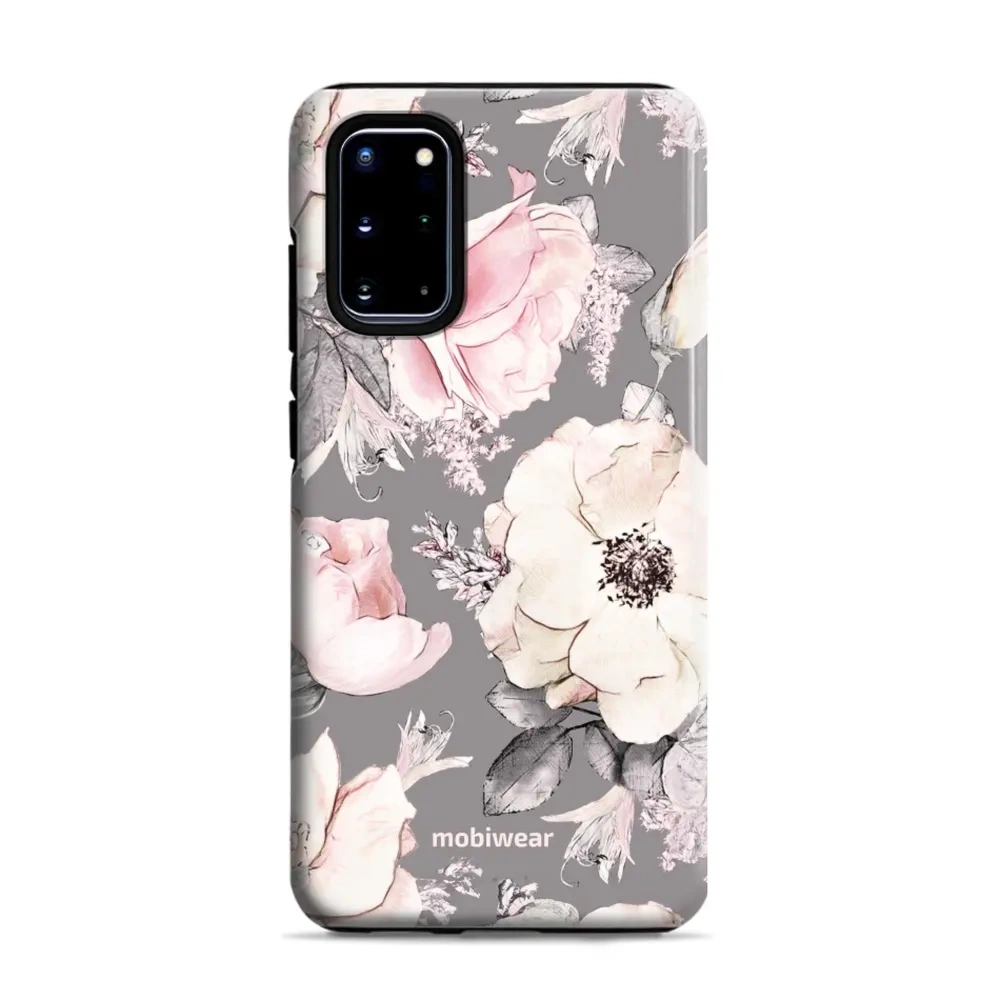 Etui ochronne do Galaxy S20 Plus, Mobiwear Elite Pro, różowo-kwieciste