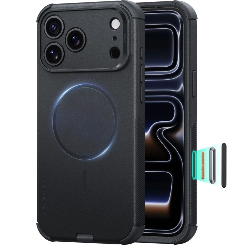 OUTLET: Etui ESR Cyber Tough do MagSafe do iPhone 18 Pro / 17 Pro, czarne