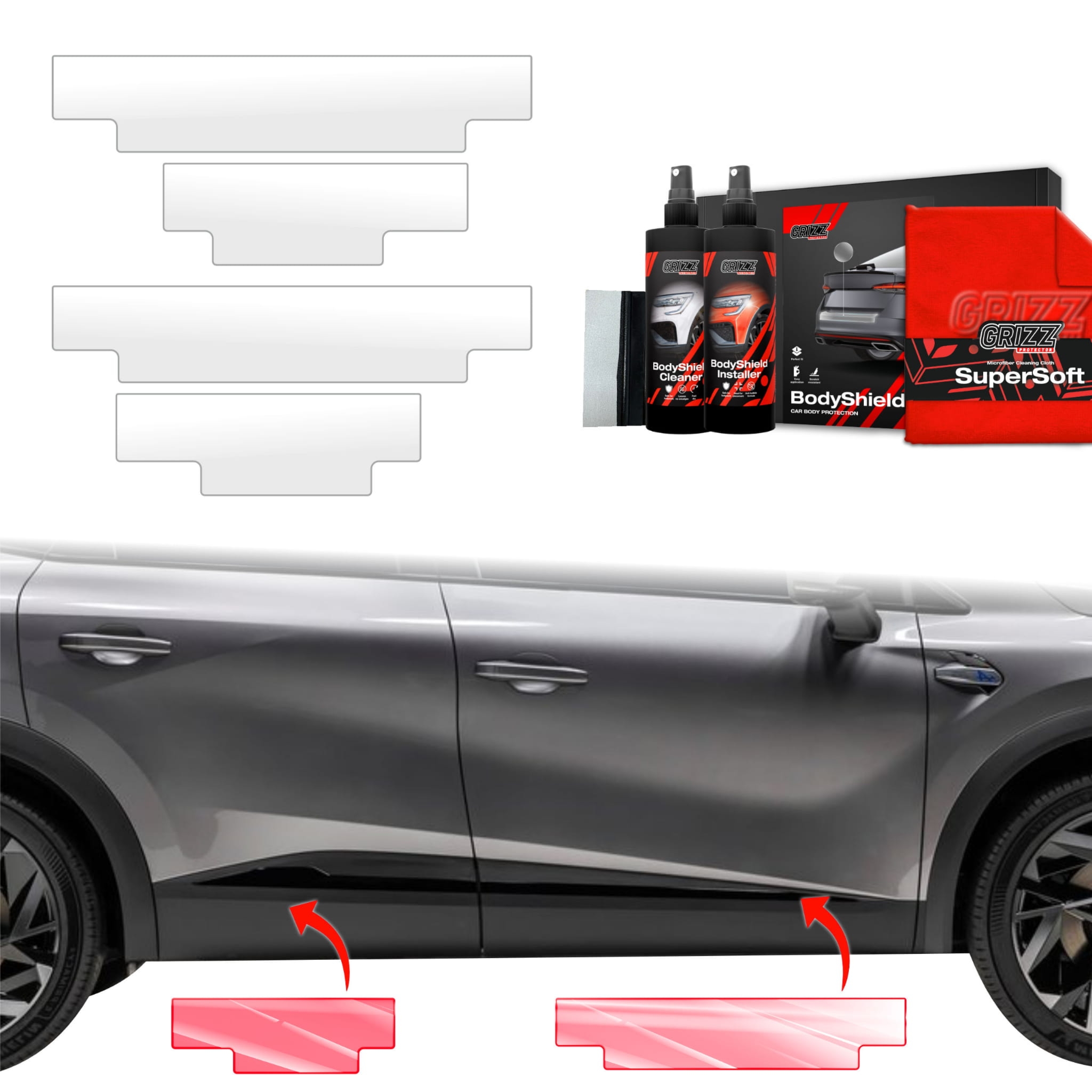 4w1 Folia ochronna Grizz Protector na całe progi do Renault Captur (2024-2026)