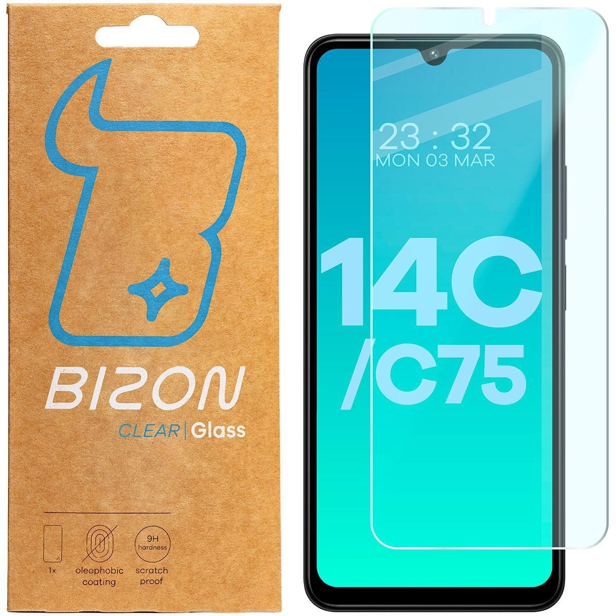 Image of Szkło hartowane Bizon Glass Clear 2 do Xiaomi Redmi 14C 4G / POCO C75