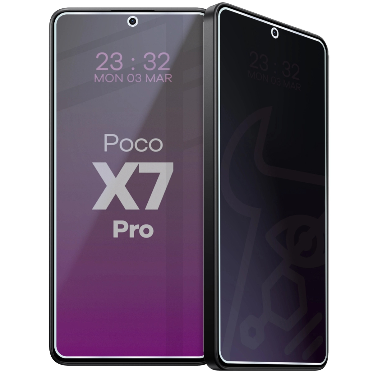 Prywatyzujące szkło hybrydowe Bizon Hybrid Shadow do Xiaomi Poco X7 Pro, matowe
