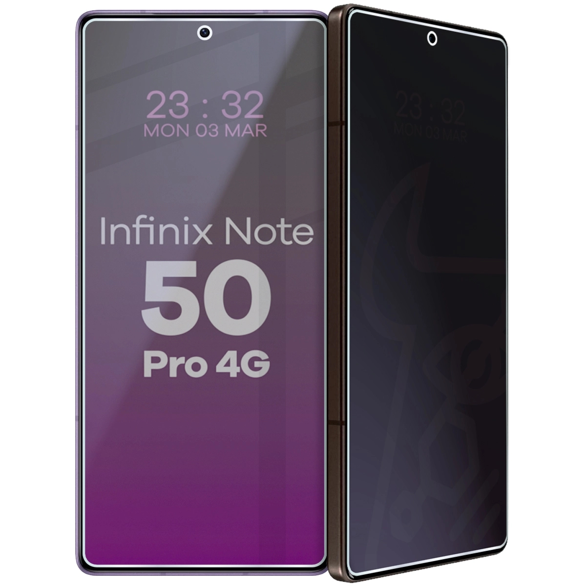Prywatyzujące szkło hybrydowe Bizon Hybrid Shadow do Infinix Note 50 Pro 4G, matowe